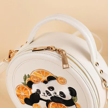 Bolso tradicional de panda, panda y naranjas, 7,87''