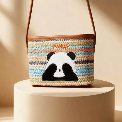 Rainbow Weave Panda Bag, Summer-ready Panda Body Bag