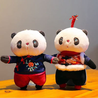 Muñeco de panda tradicional, pequeño panda de peluche, regalo para parejas, 10,63''