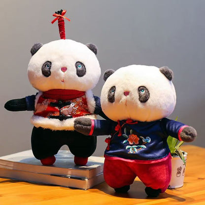 Muñeco de panda tradicional, pequeño panda de peluche, regalo para parejas, 10,63''