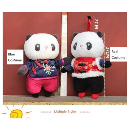 Muñeco de panda tradicional, pequeño panda de peluche, regalo para parejas, 10,63''