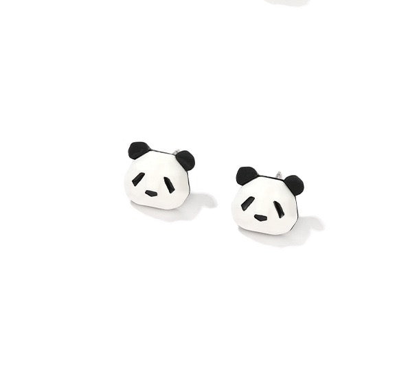 Boucles d'oreilles panda élégantes au style sportif, bijoux panda uniques