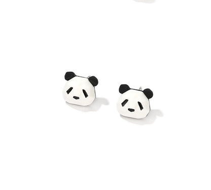 Boucles d'oreilles panda élégantes au style sportif, bijoux panda uniques