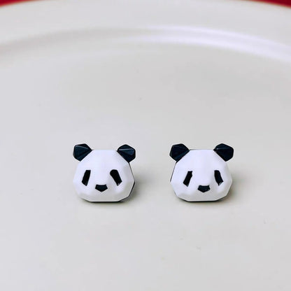 Boucles d'oreilles panda élégantes au style sportif, bijoux panda uniques