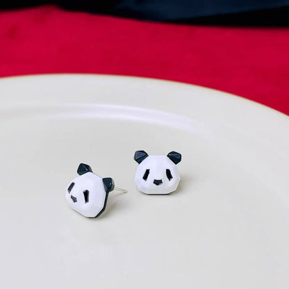 Boucles d'oreilles panda élégantes au style sportif, bijoux panda uniques