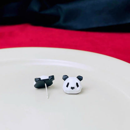 Boucles d'oreilles panda élégantes au style sportif, bijoux panda uniques