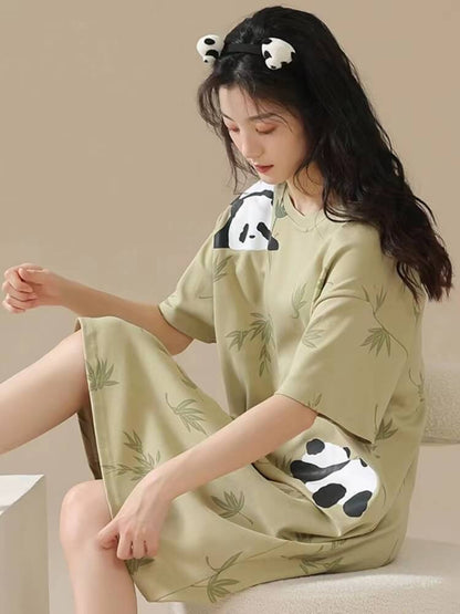 Pijama Panda para Mujer, Vestido Panda