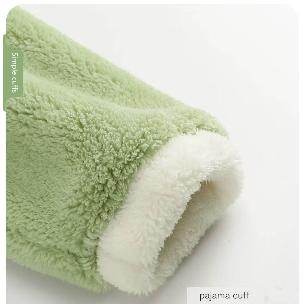 Pijama de panda verde, conjunto de pijama de terciopelo coral