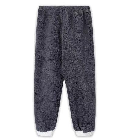 Pyjamas pour femmes d'hiver : Pyjamas en flanelle avec écharpe et poche panda