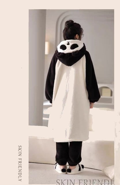 El pijama más suave para mujer, pijama Panda con terciopelo coral