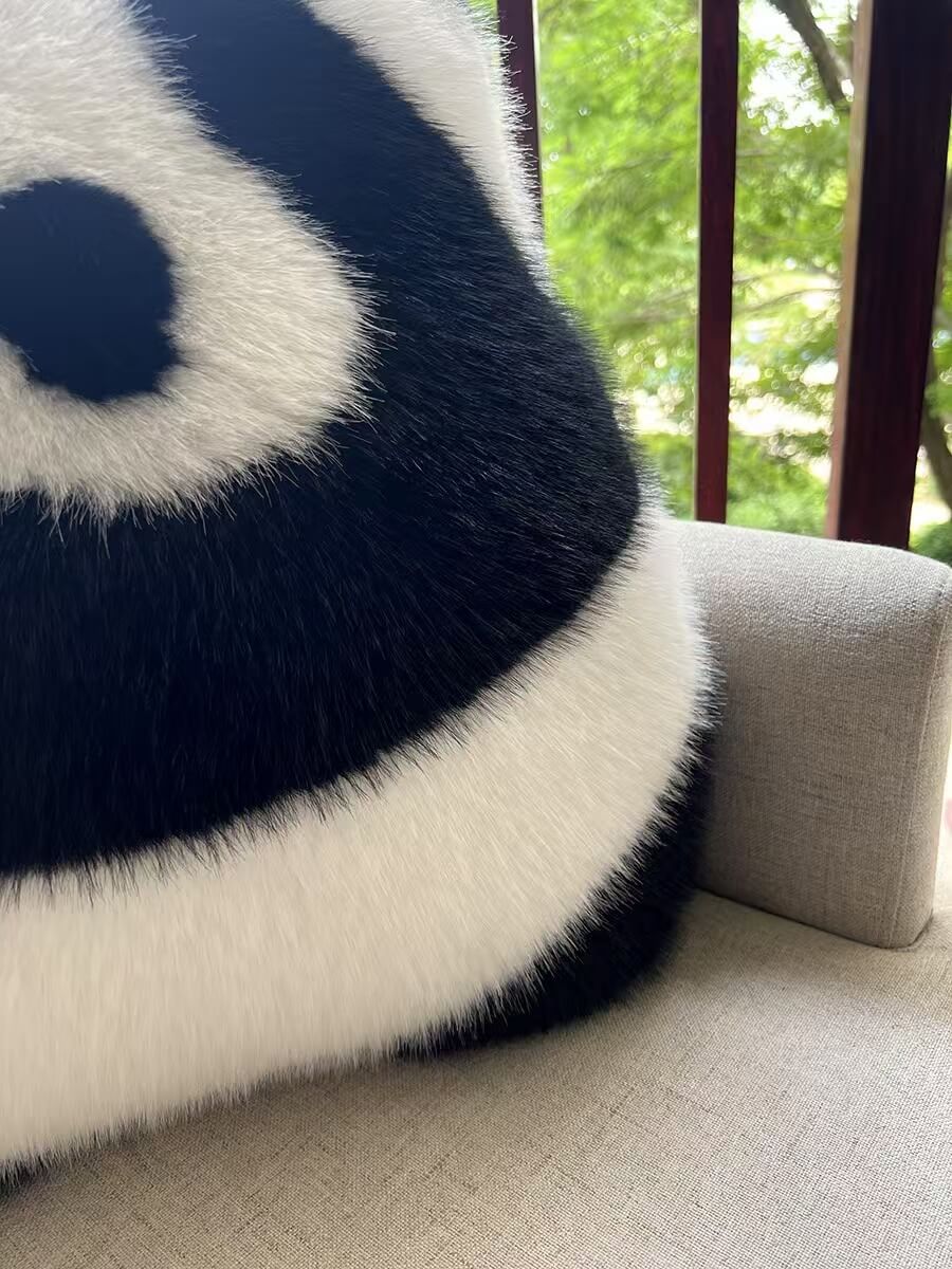 Fluffy Panda Pillow in 2 Styles, 19.69''