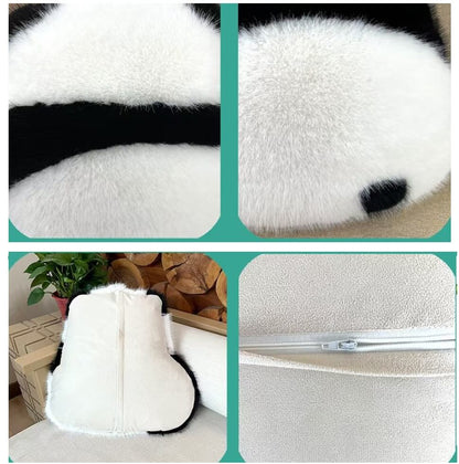 Fluffy Panda Pillow in 2 Styles, 19.69''