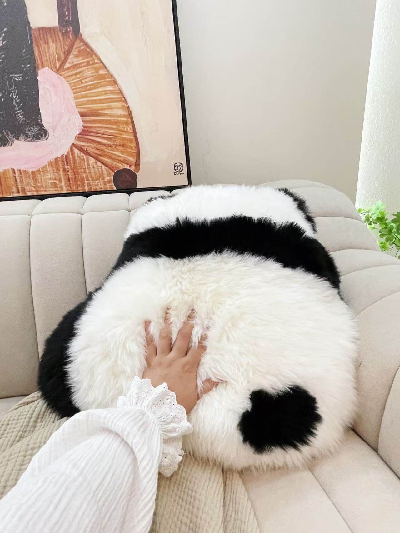 Fluffy Panda Pillow in 2 Styles, 19.69''