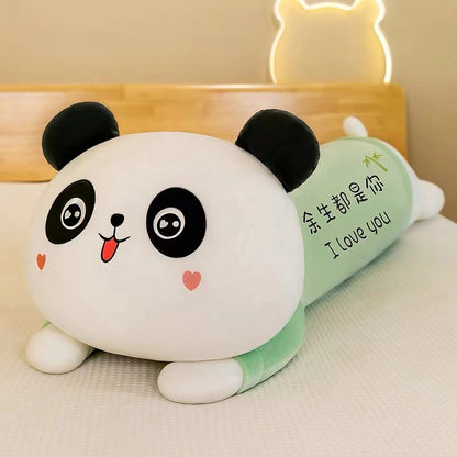 Oreiller de corps panda géant, avec grosse tête, en 2 couleurs, cadeau de couple