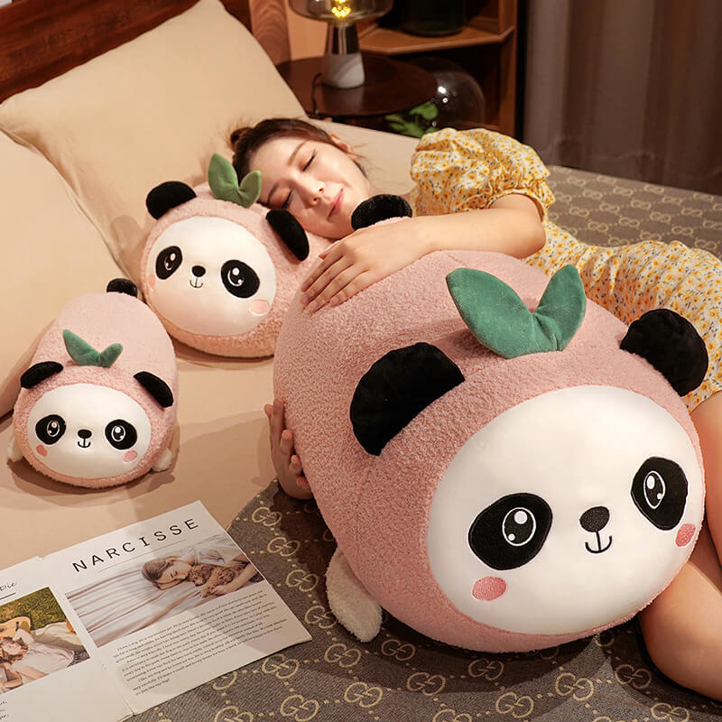 Oreiller Panda Life, oreiller panda rose unique en 3 tailles