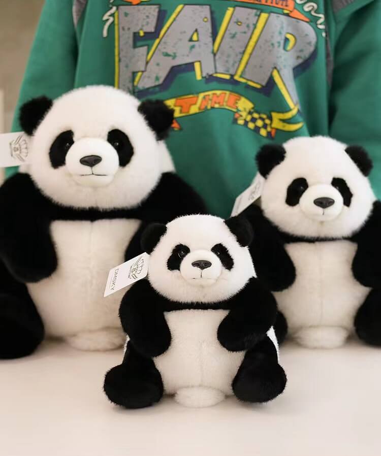 Muñeco panda Hehua, peluche panda de primera calidad en 3 tamaños