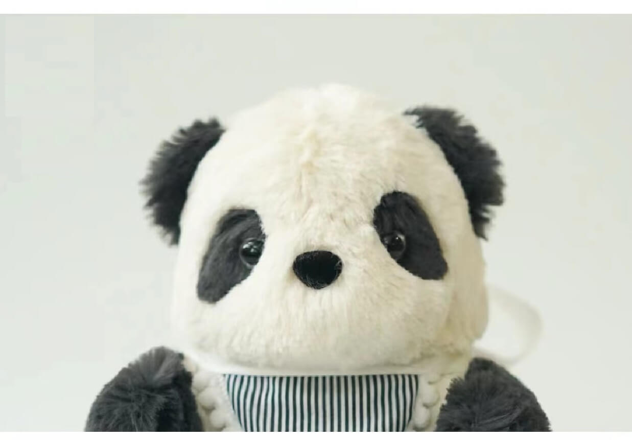 Giant Panda Plush with Bib, in 3 Sizes