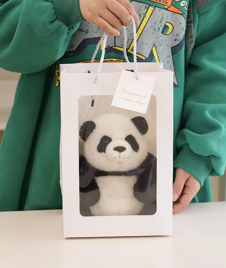 Poupée panda Hehua, peluche panda de qualité supérieure en 3 tailles