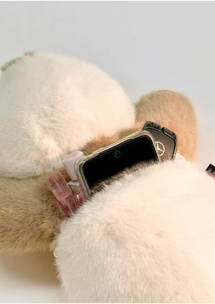 Qi Zai Panda Doll, Brown Panda Bag, 35cm/ 13.78''