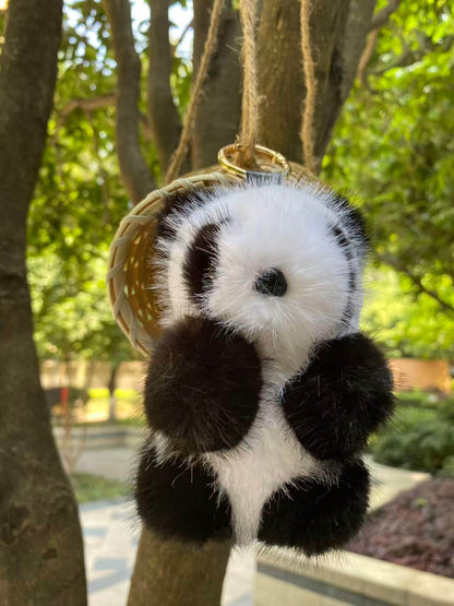 Cesta de bambú ecológica hecha a mano y peluche de panda de Chengdu