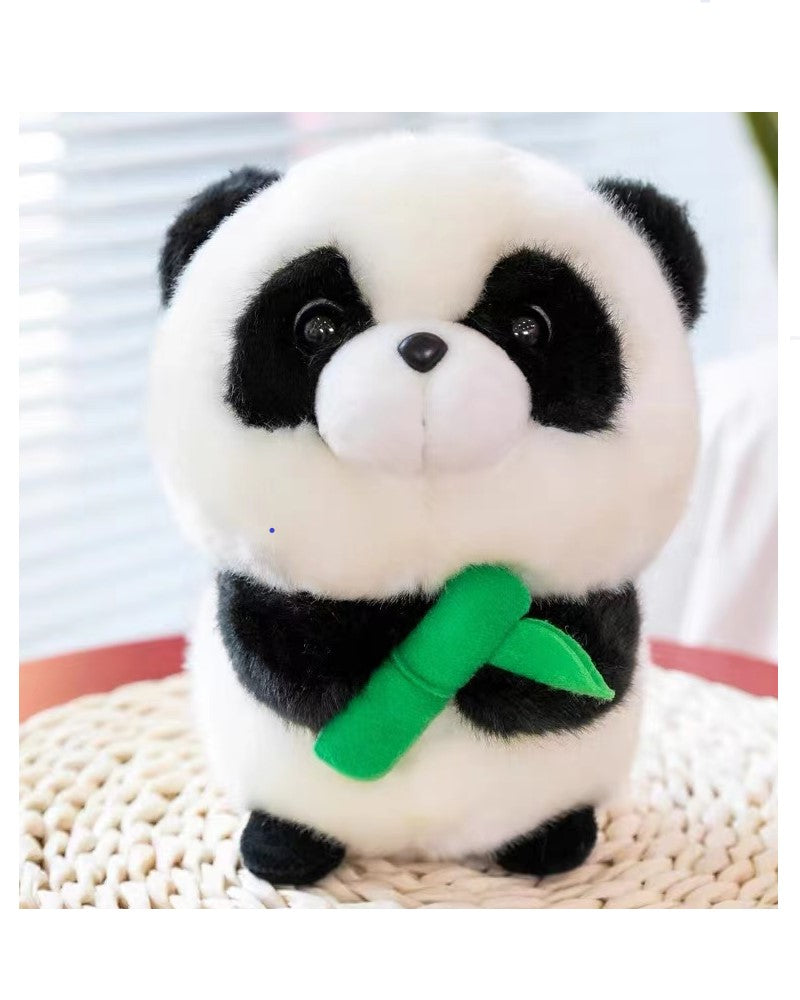 Petit ours panda en peluche, mignon panda en peluche avec bambou, 7,8''