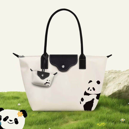 Adorable Panda Bolso Tote, Le Pliage, en 2 colores