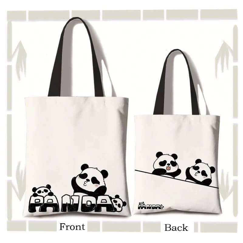 Bolso de lona de He Hua Panda, en 4 estilos