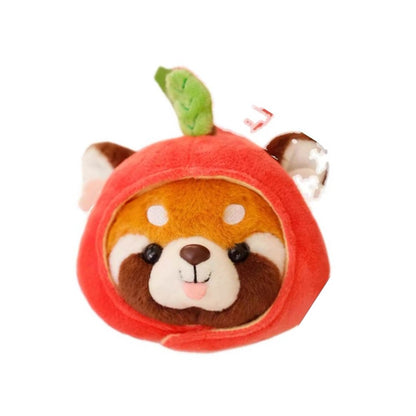 Red Panda Plush Pendant & Apple Plush, 3.9''