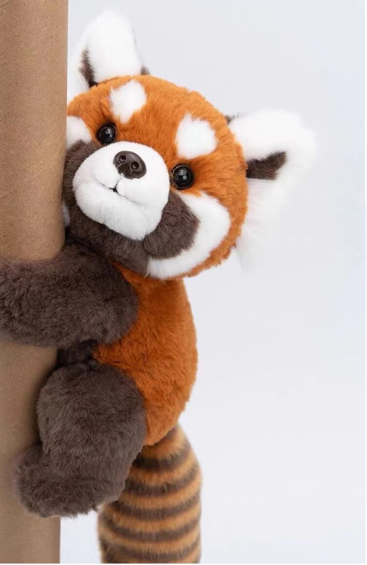 Cute Red Panda Plush, Realistic Plush Red Panda, 9.8''