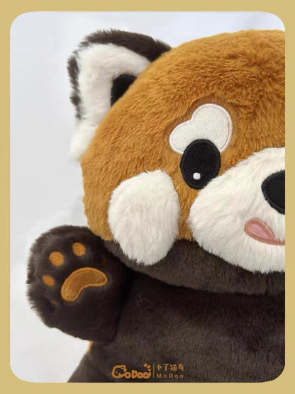 Grande peluche panda roux, avec yeux en forme de cœur, 15,5''