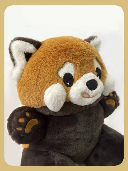 Panda Rojo Peluche, con Ojos en Forma de Corazón, 15.5''