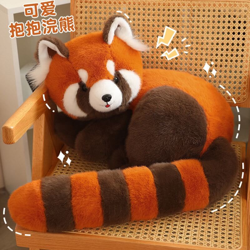 Peluche de panda rojo grande y enojado, en 3 tamaños