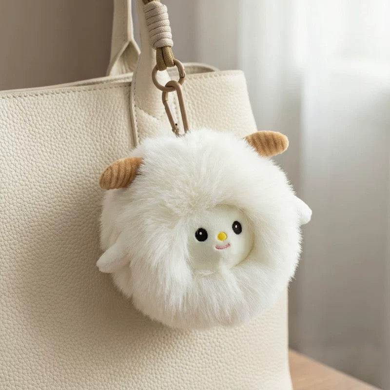 Chubby Lamb Plush Toy, Zodiac Plush for Bag Decoration 🐑
