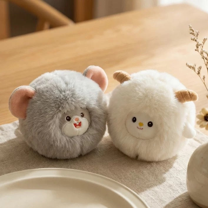 Chubby Lamb Plush Toy, Zodiac Plush for Bag Decoration 🐑