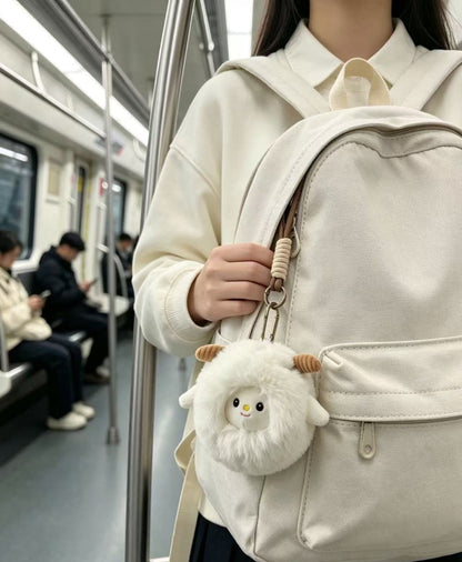 Chubby Lamb Plush Toy, Zodiac Plush for Bag Decoration 🐑