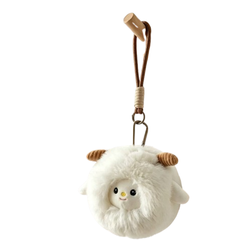 Chubby Lamb Plush Toy, Zodiac Plush for Bag Decoration 🐑