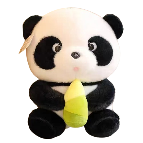 Oso Panda de Peluche Pequeño con Bambú, 9,84''