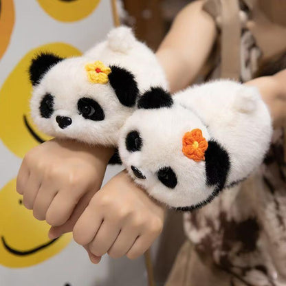 Divertido anillo de mano Bang-Bang, pequeño panda de peluche en 4 estilos