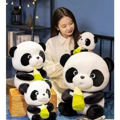 Oso Panda de Peluche Pequeño con Bambú, 9,84''