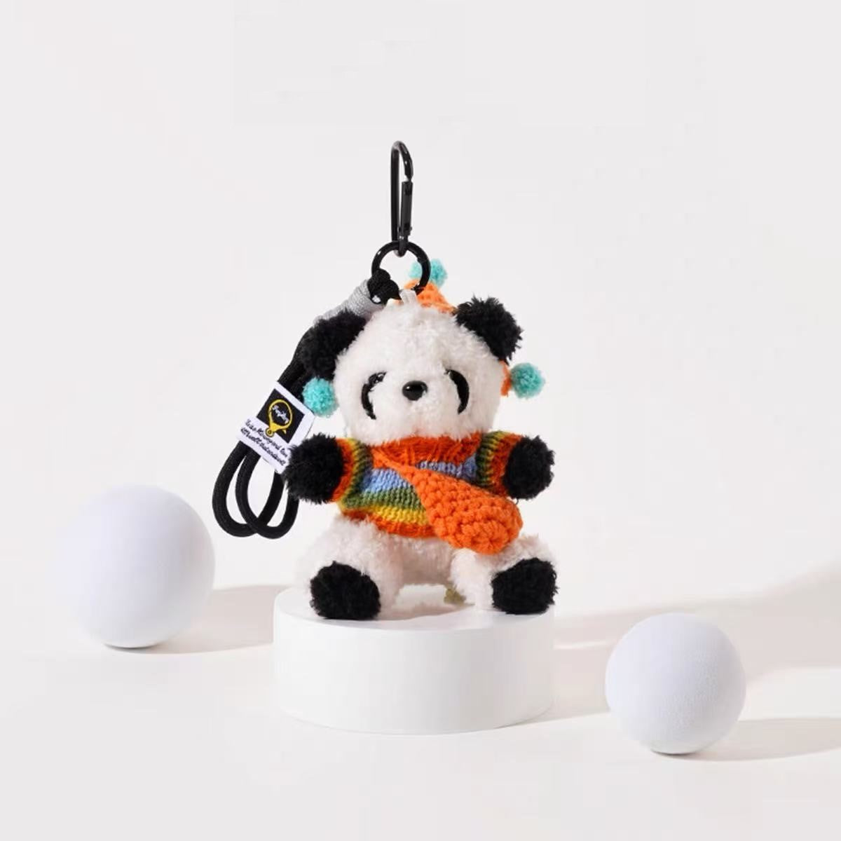 Kawaii Small Stuffed Panda Bear, Bag Decoration