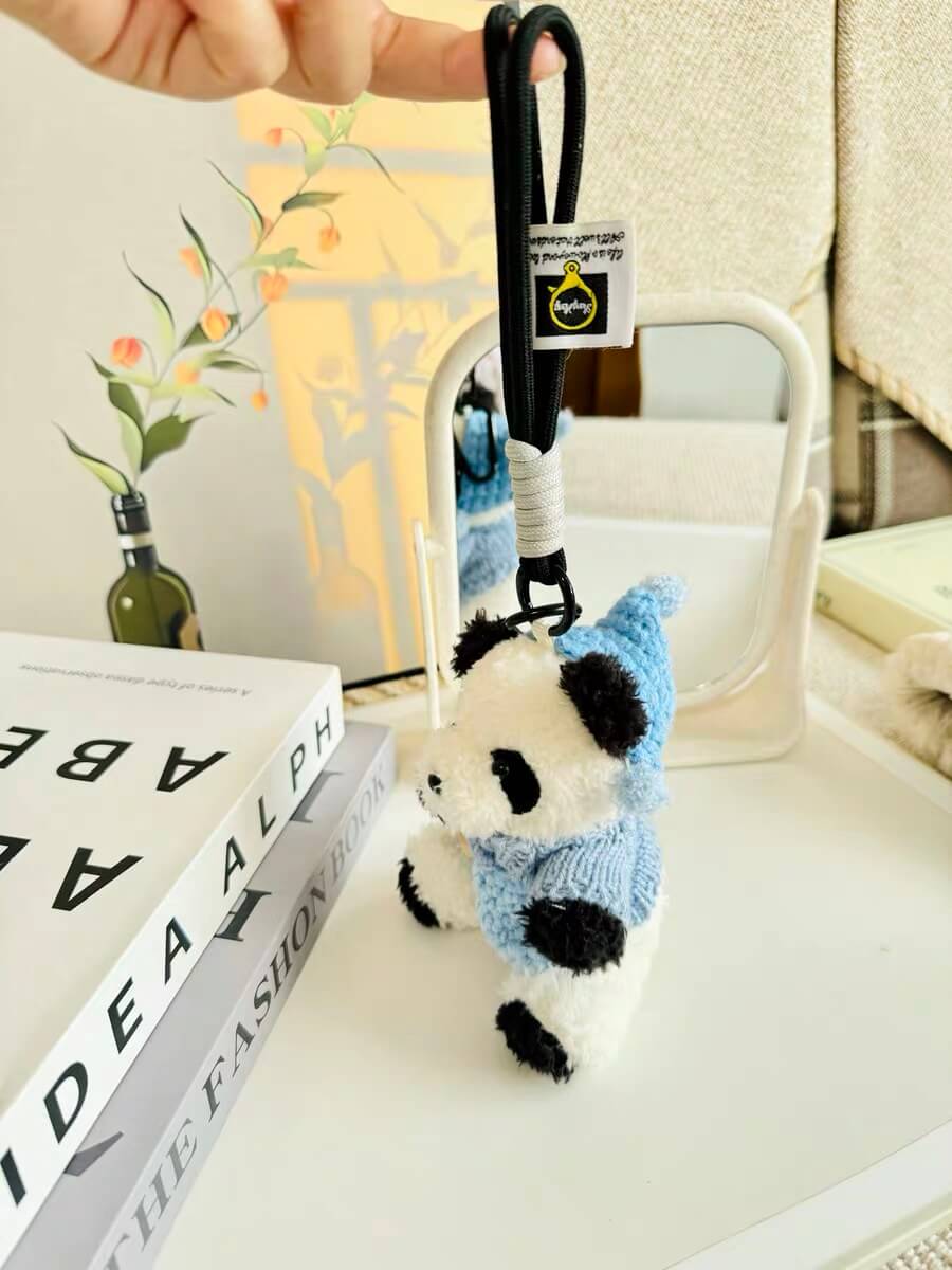 Kawaii Small Stuffed Panda Bear, Bag Decoration